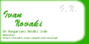 ivan novaki business card